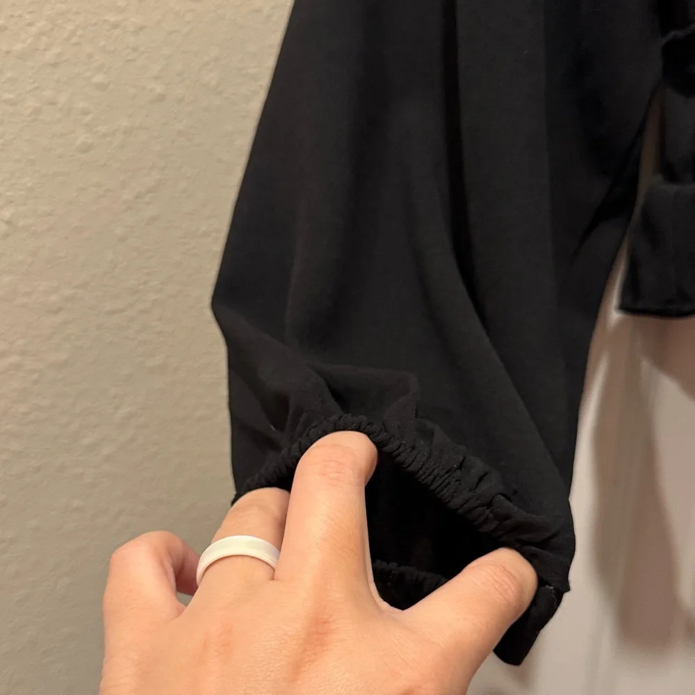 Entro Black Ruffled Bodysuit - Picture 4 of 5